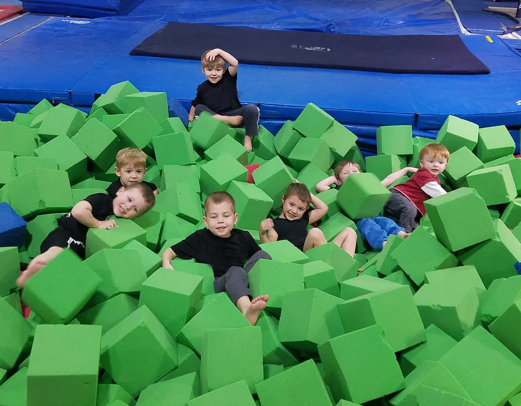 Ninjas in foam blocks